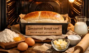 Как испечь домашний белый хлеб в духовке с нуля