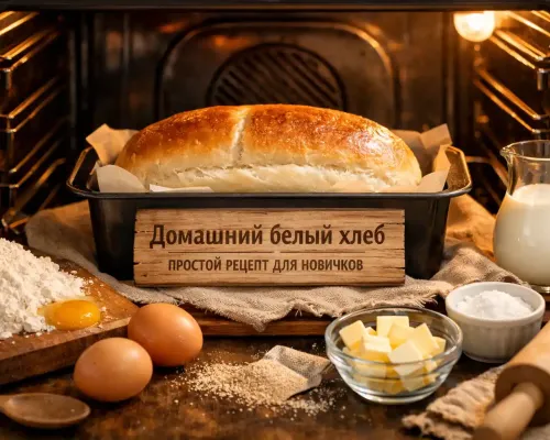 Как испечь домашний белый хлеб в духовке с нуля