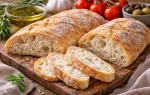Итальянская чиабатта с хрустящей корочкой и пористым мякишем