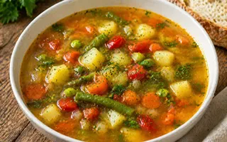 Овощной суп без мяса легкий и полезный рецепт