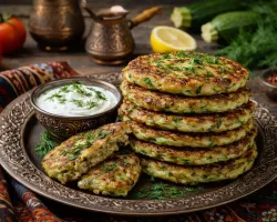 Кабачковые оладьи по-турецки с сыром и зеленью