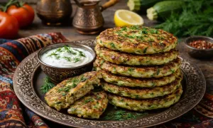 Кабачковые оладьи по-турецки с сыром и зеленью