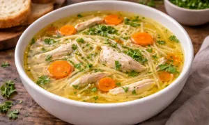 Куриный суп с вермишелью как в детстве