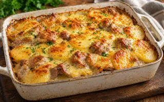 Свинина с картошкой в духовке слоями простой рецепт