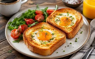 Как приготовить тосты с яйцом внутри на обычной сковороде