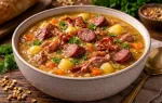 Густой гороховый суп с копчёностями как приготовить дома