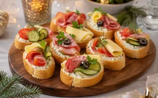 Как оформить бутерброды с колбасой и сыром к празднику