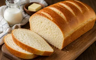 Домашний молочный хлеб с нежным мякишем и румяной коркой