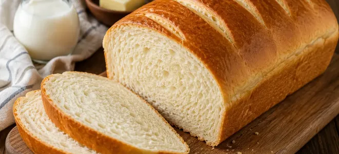 Домашний молочный хлеб с нежным мякишем и румяной коркой
