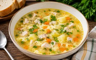 Лёгкий картофельный суп с яйцом без сложной подготовки