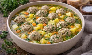 Суп с фрикадельками и картошкой как дома