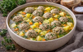 Суп с фрикадельками и картошкой как дома