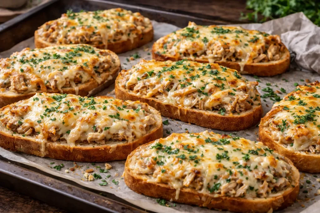 Горячие бутерброды с курицей и сыром