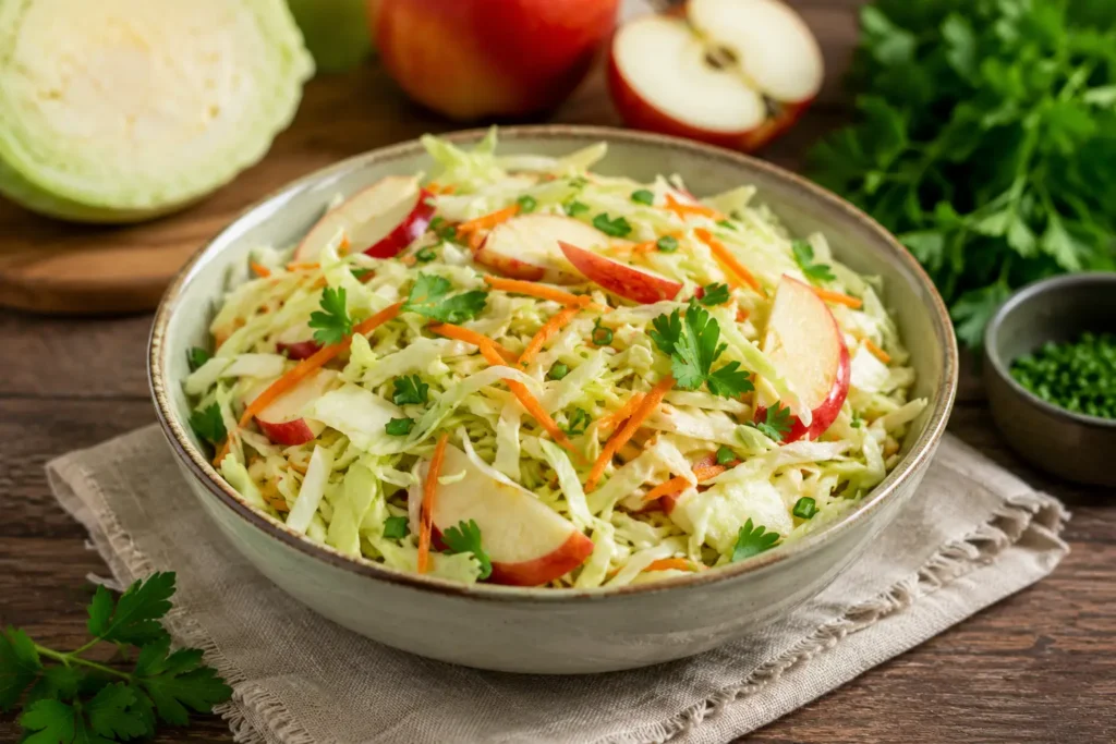 Капуста с яблоком без уксуса — свежий и сочный вкус